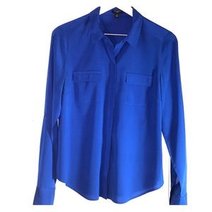 Ann Taylor - Blue silk blouse